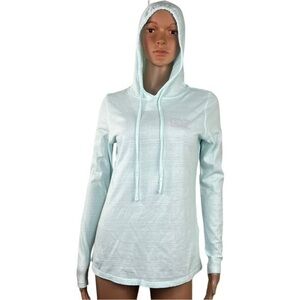 Vineyard Women Top Blouse Pullover Hoodie Blue Sz SX